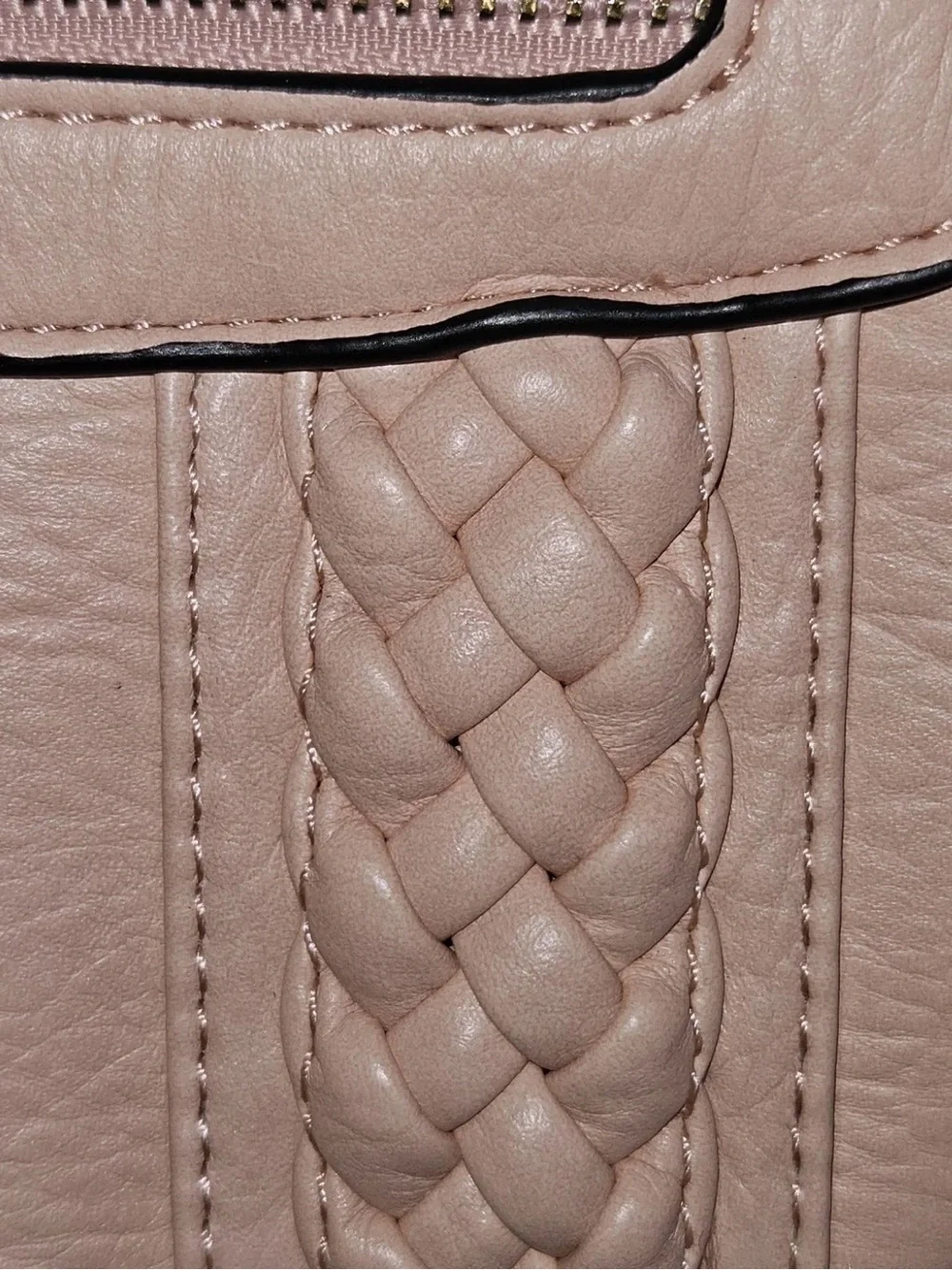 Everyday Blush Crossbody — Women's Pink Crossbody Bag with Braided Detail